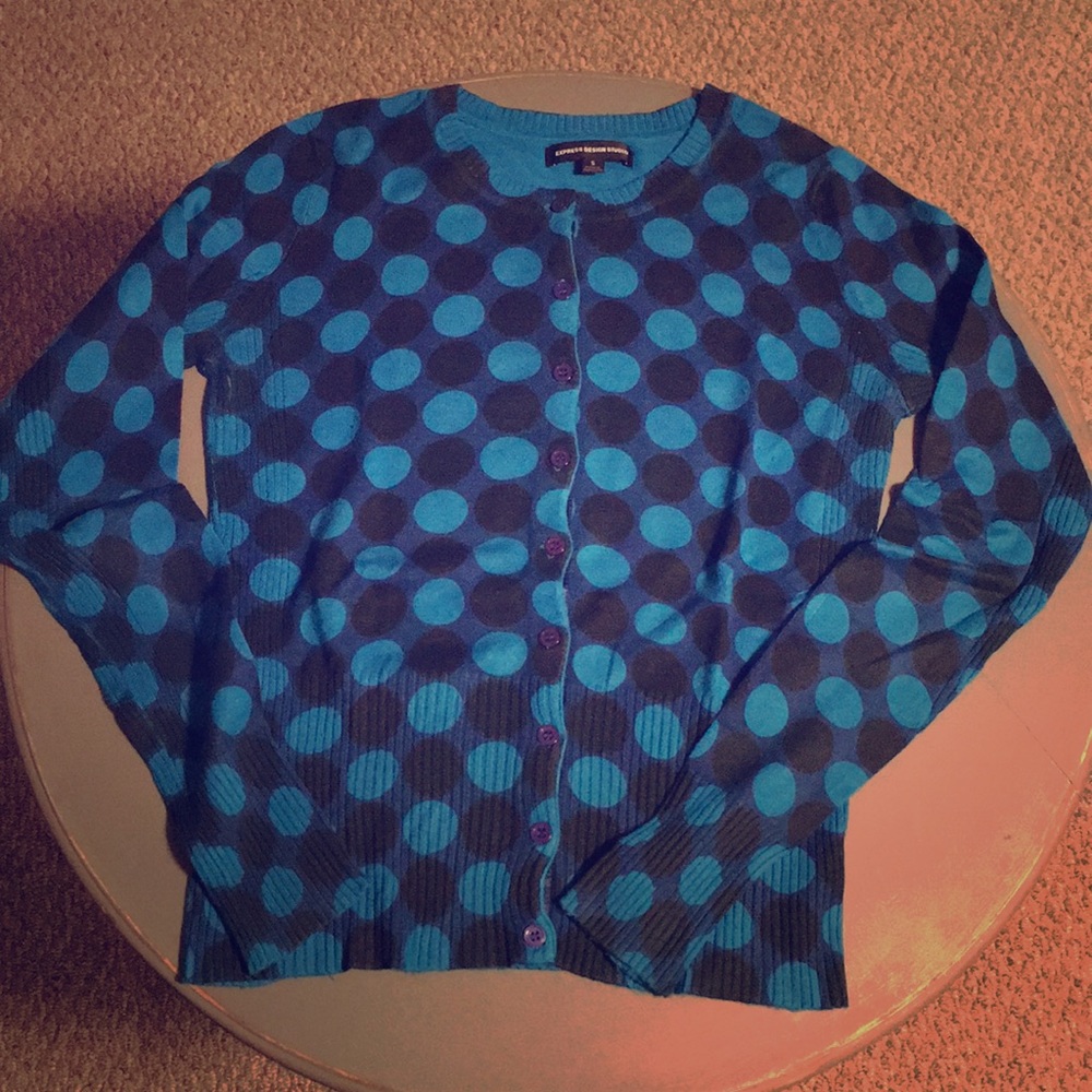 Express Polka Dot Cardigan